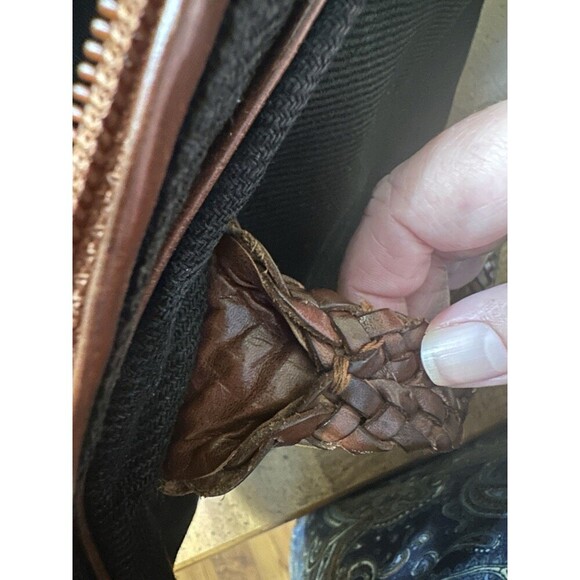 De Vecchi Hamilton Hodge Large Shoulder Bag Woven Leather Handles‎ Made In Italy - Picture 16 of 16